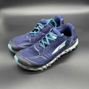 Altra Superior 4 Trail Running Shoes Womens 8.5 Blue Zero Drop Gaiter Trap Trail